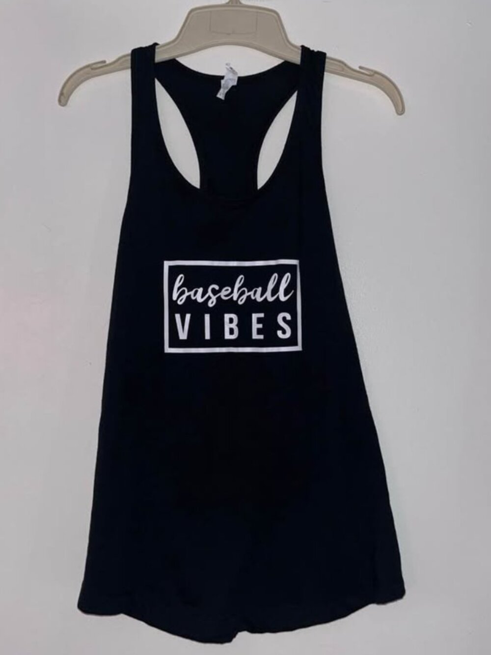 Baseball Vibes Racerback Tank Top, Ladies Small